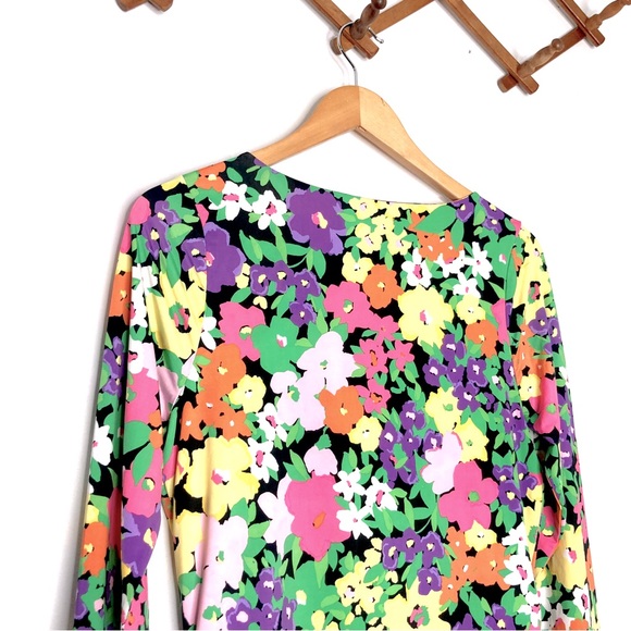 AFRM Indy 70’s Hippie Vibes Neon Garden Floral Cut-Out Bodysuit - Picture 8 of 12